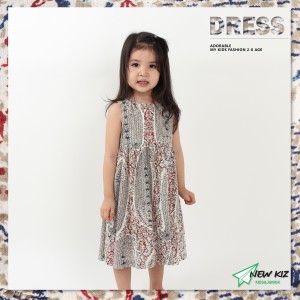 Đầm Bé Gái Họa Tiết Hoa Lá